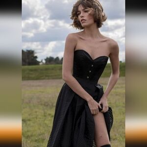 NWT Corset Story Black Whimsigoth‎ Victorian Waist Trainer Corset, S/M